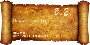 Bruck Evelin névjegykártya